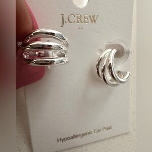 J. Crew earrings-Silver color,very light& comfortable on -Hypoallergenic NWT